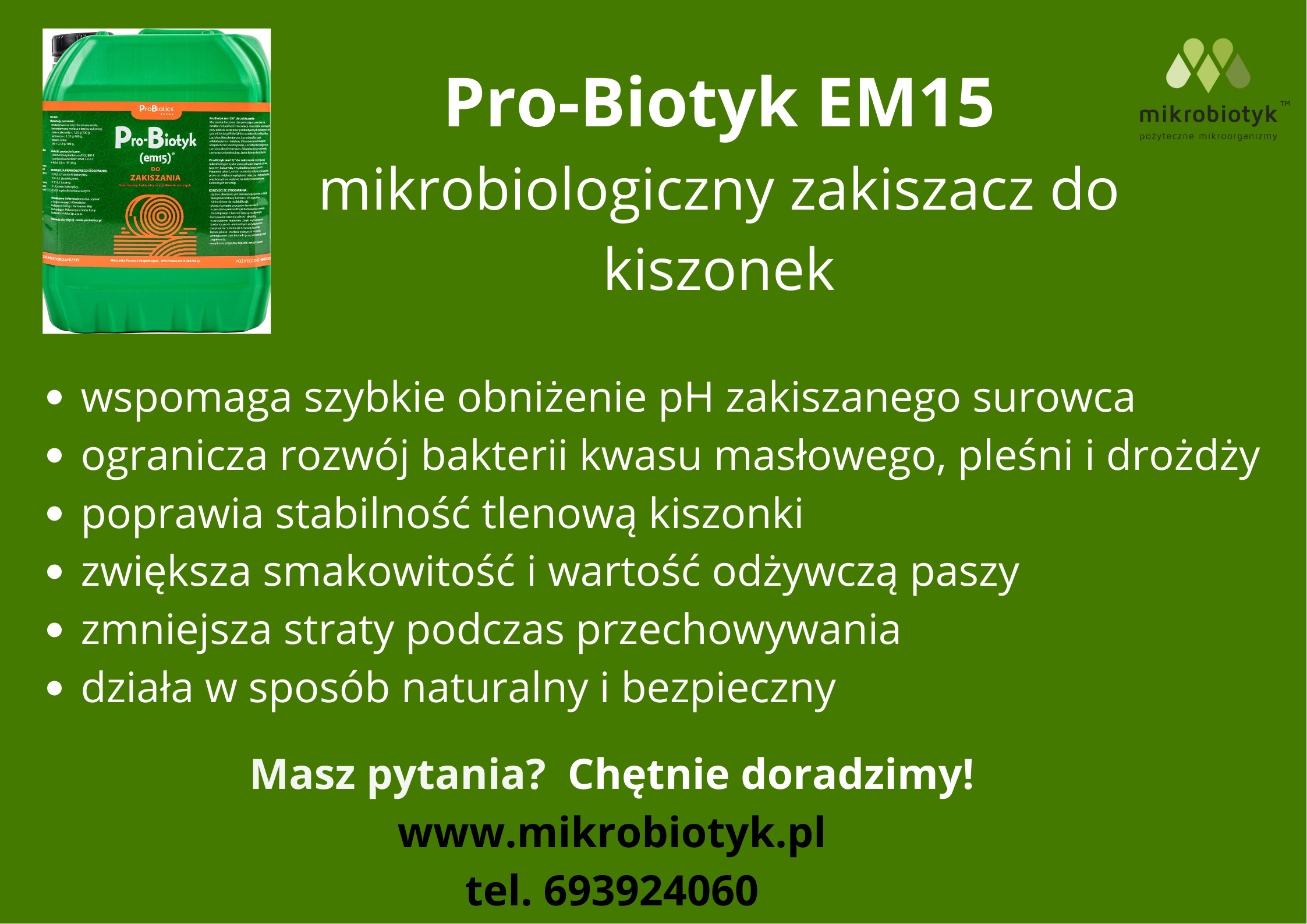 Wysoka jakość kiszonki- naturalnie i bezpiecznie
